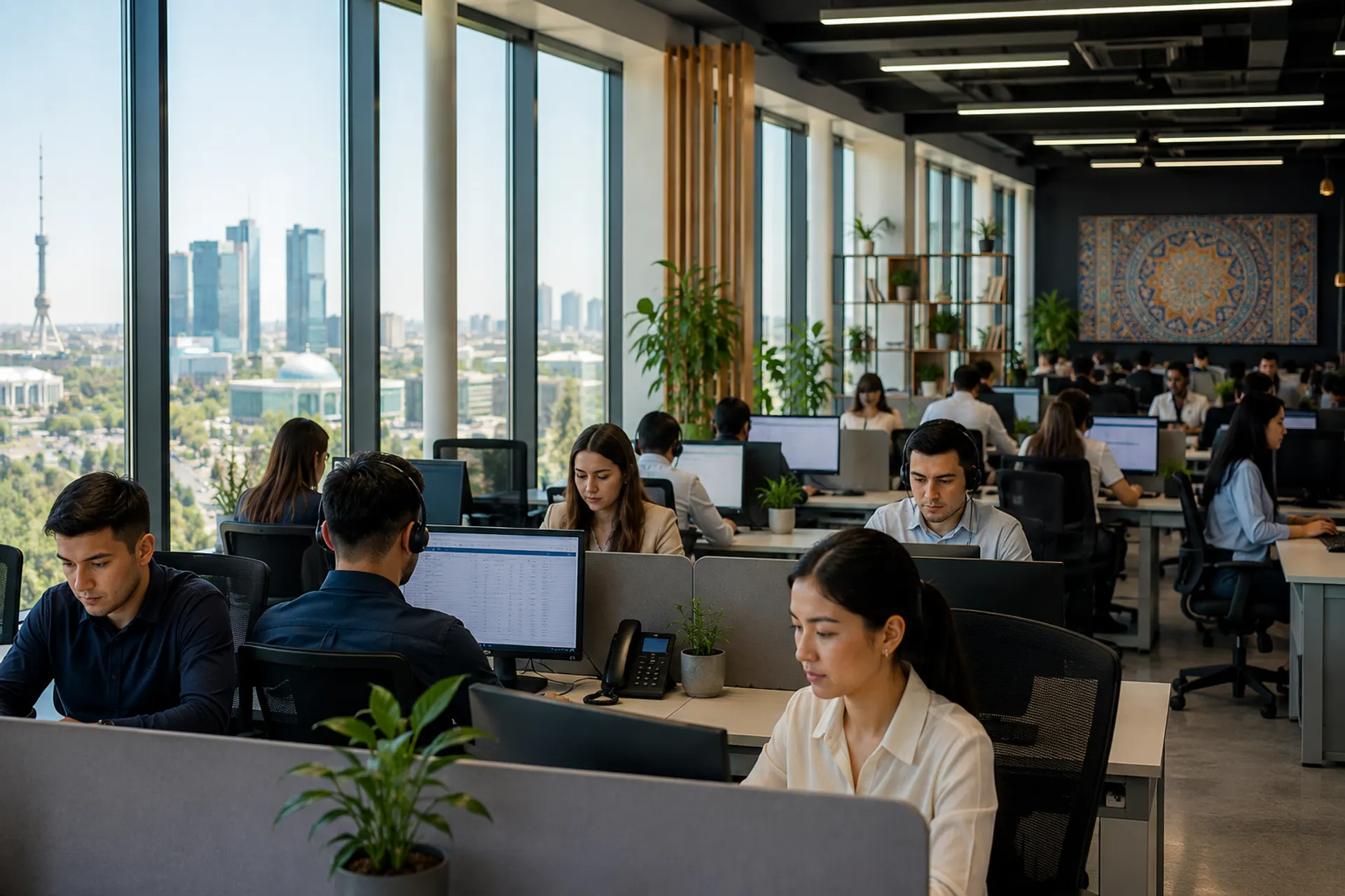 Corpshore Uzbekistan operations floor in Tashkent
